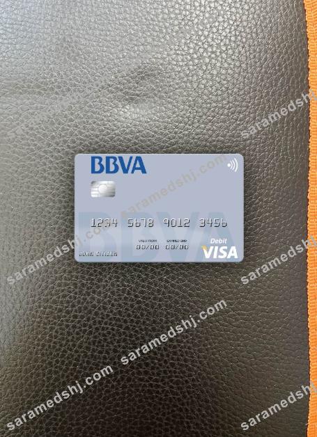 Paraguay Banco BBVA Bank visa debit card photolook front